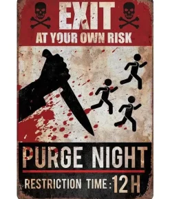 Advarselsskilt Purge 24 x 36 cm