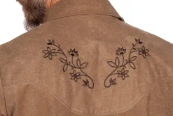 Autentisk Westernskjorte Taupe