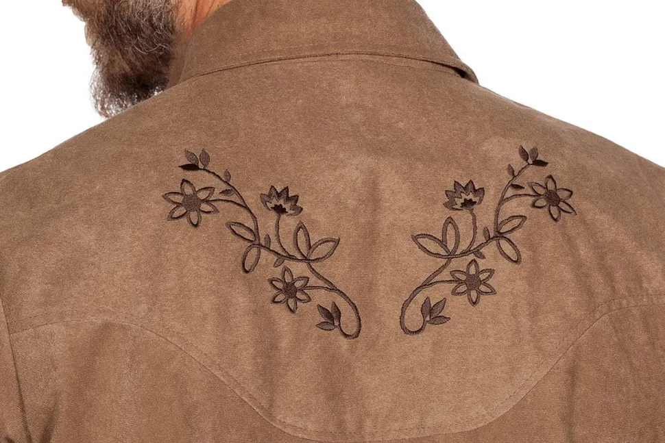 Autentisk Westernskjorte Taupe