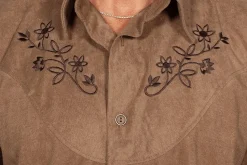 Autentisk Westernskjorte Taupe