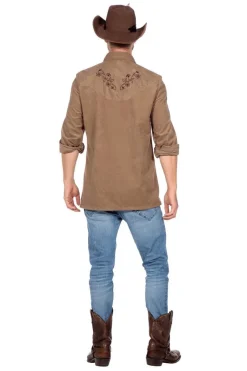 Autentisk Westernskjorte Taupe