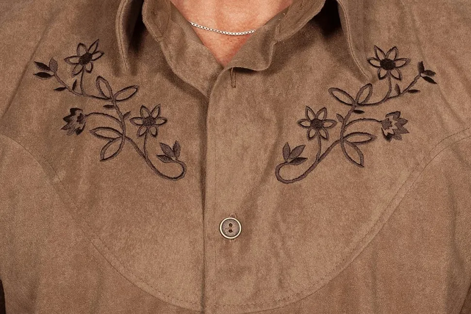 Autentisk Westernskjorte Taupe