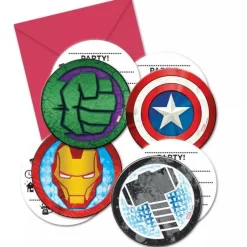 Avengers Invitasjoner, 6 stk