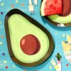 Avocado tallerkener, 8 stk.