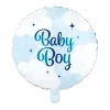 Baby Boy Blå Skyer Babyshower Folieballong, 45cm