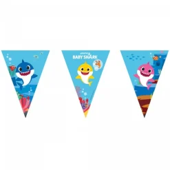 Baby Shark Vimpelrekke Papir, 2.3 m
