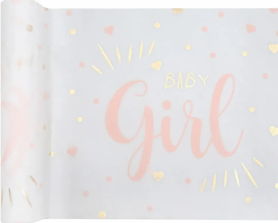 Baby Shower Bordløper Rosa, 30cm x 3 m