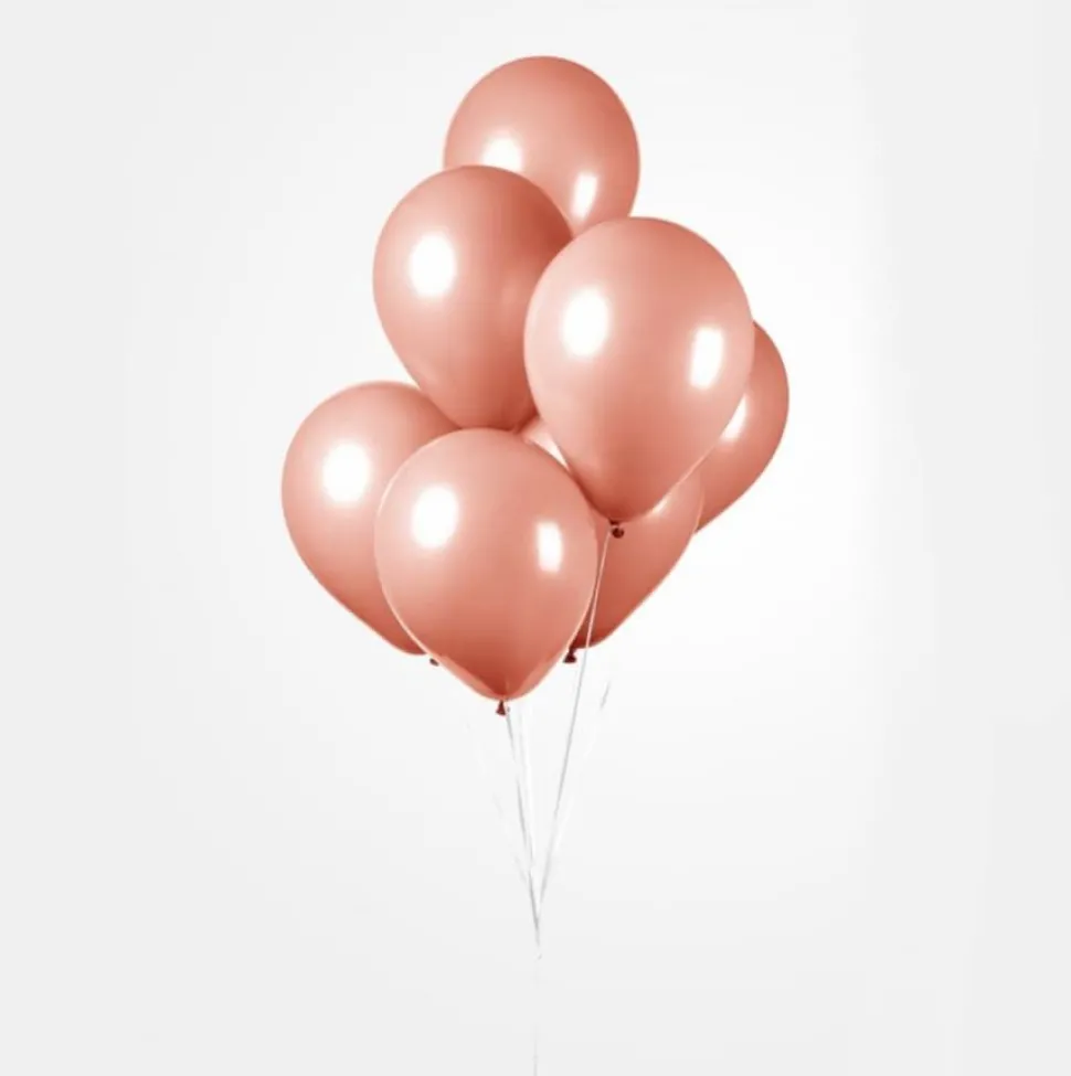 Ballonger Ensfarget Fersken, 25 stk