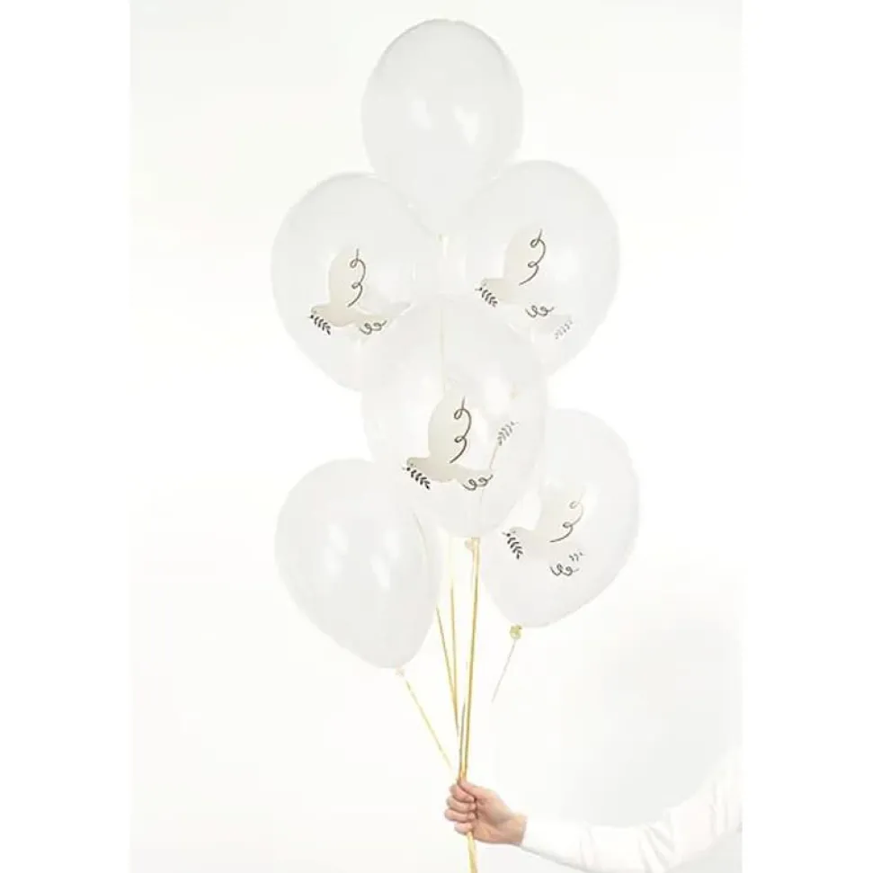 Ballonger med duer, 6 stk.