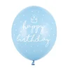 Ballongpakke, Happy Birthday Blå, 6 stk
