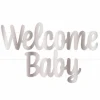 Banner Welcome Baby, Sølv