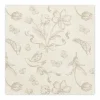 Beige blomster servietter, 12 stk.