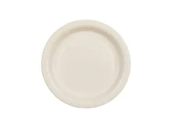 Beige Papptallerkener 18 cm, 6 stk.