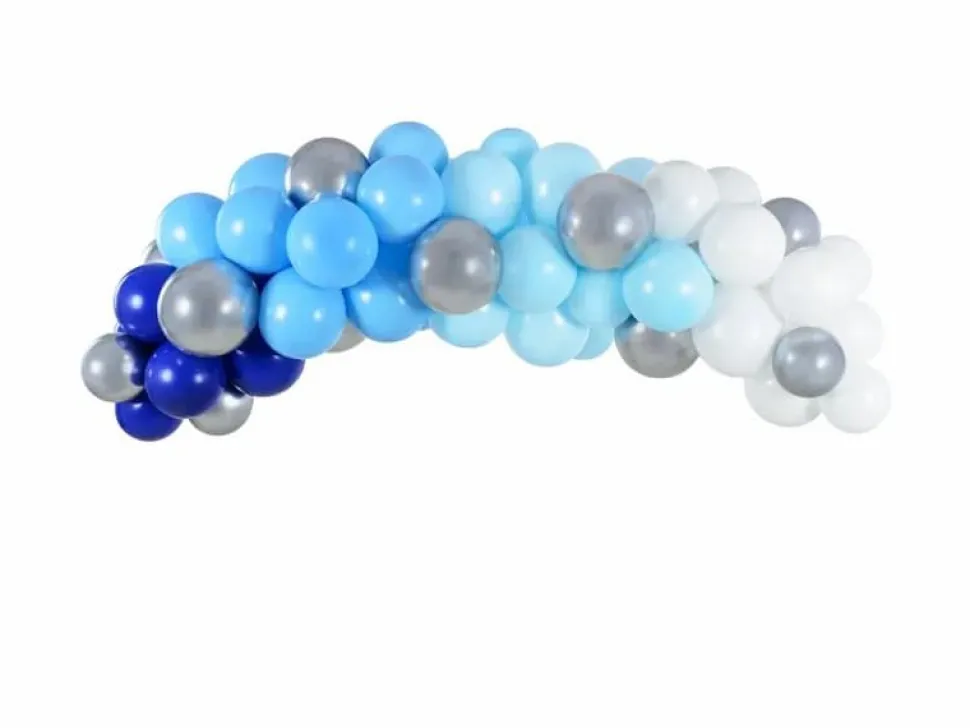 Blå ballong girlander, 200cm