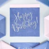 Blå Happy Birthday servietter, 20 stk