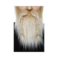 Blondt Viking skjegg & Bart med fletter