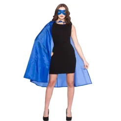Blå Superhelt Kappe & Maske