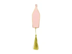 Bordkort Rosa Champagneflaske, 6 stk