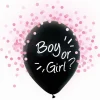 Boy or Girl Ballonger med løs Blå Konfetti, 4 stk