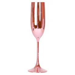 Champagneglass i Plast, Metallisk Rosa