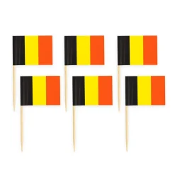 Cocktailflagg Belgia, 50 stk