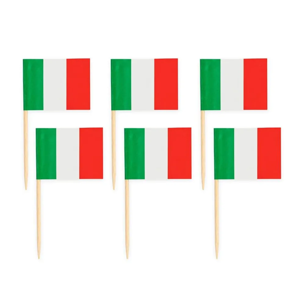 Cocktailflagg Italia, 50 stk
