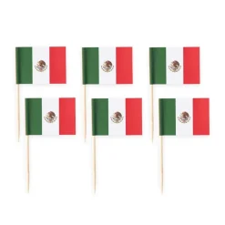 Cocktailflagg Mexico, 50 stk