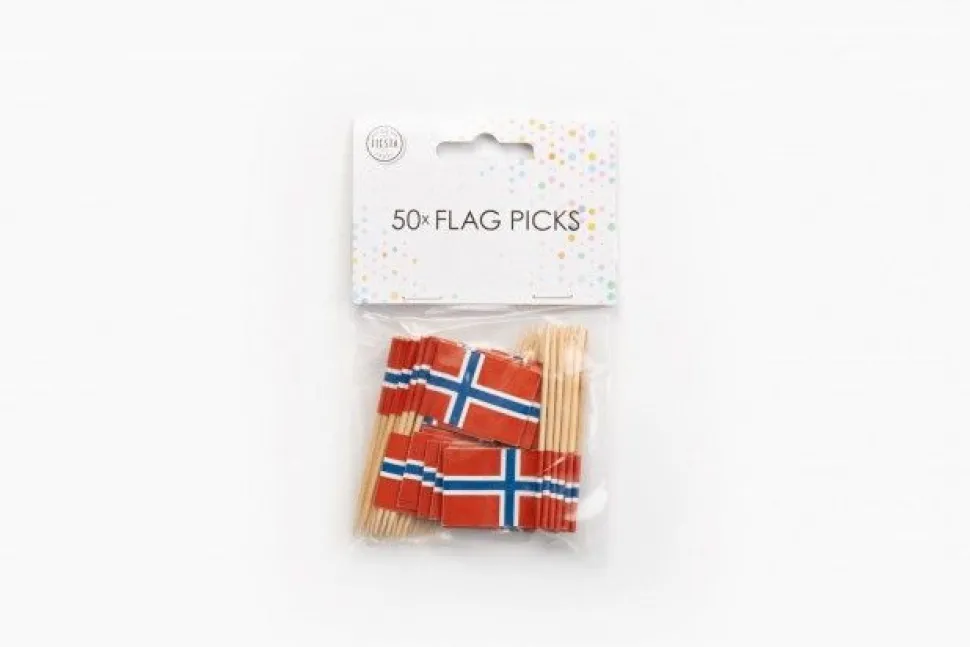 Cocktailflagg Norge, 50 stk