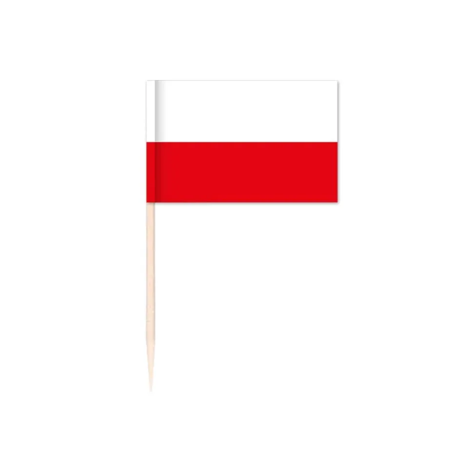 Cocktailflagg Polen, 50 stk