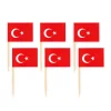 Cocktailflagg Tyrkia 50 stk