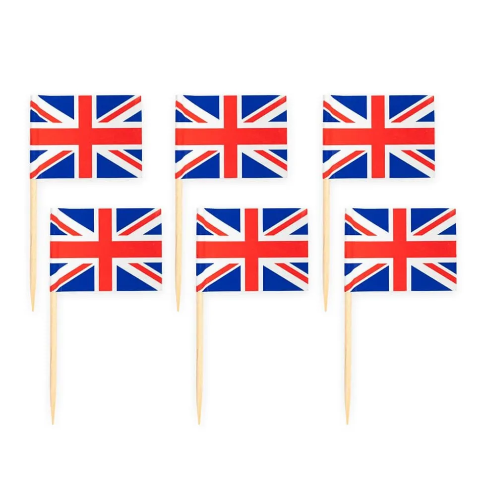 Cocktailflagg UK Union Jack 50 stk