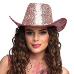 Cowboyhatt Rodeo Party Paljetter Lyserosa