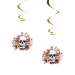 Day of the Dead swirl dekor, 2 stk.