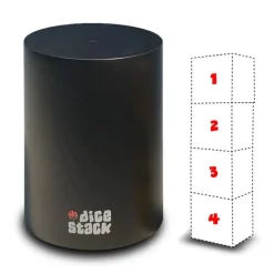Dice Stack kopp Svart 9 cm