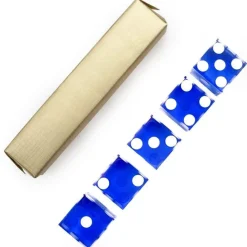 Dice Stack sett for 5 terninger, Blå
