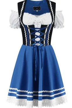 Dirndl Frieda Blå