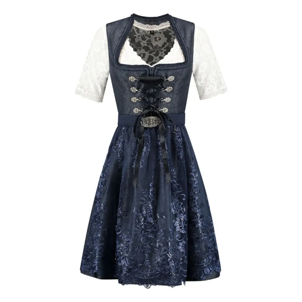 Dirndl Gisela Blå