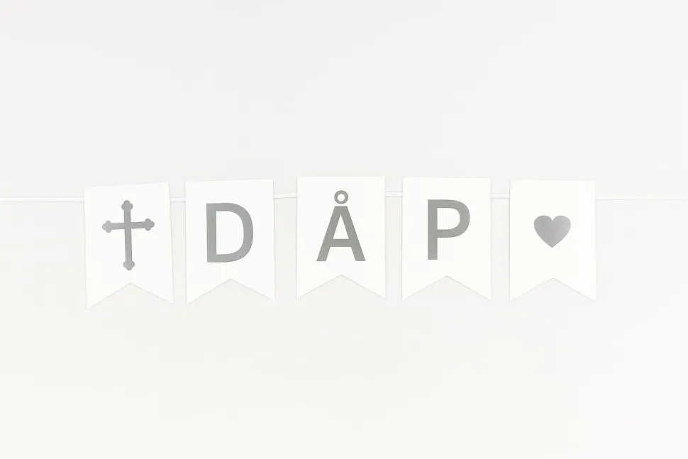 Dåp Banner i Sølv