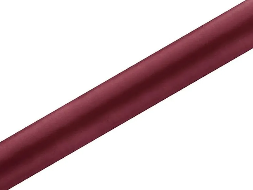 Dyp Rød Sateng bordløper, 0,36 x 9m