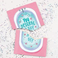 Evighetskort Musikk, med Glitter, You Deserve A Day Off (Mom, Mother, Mummy)
