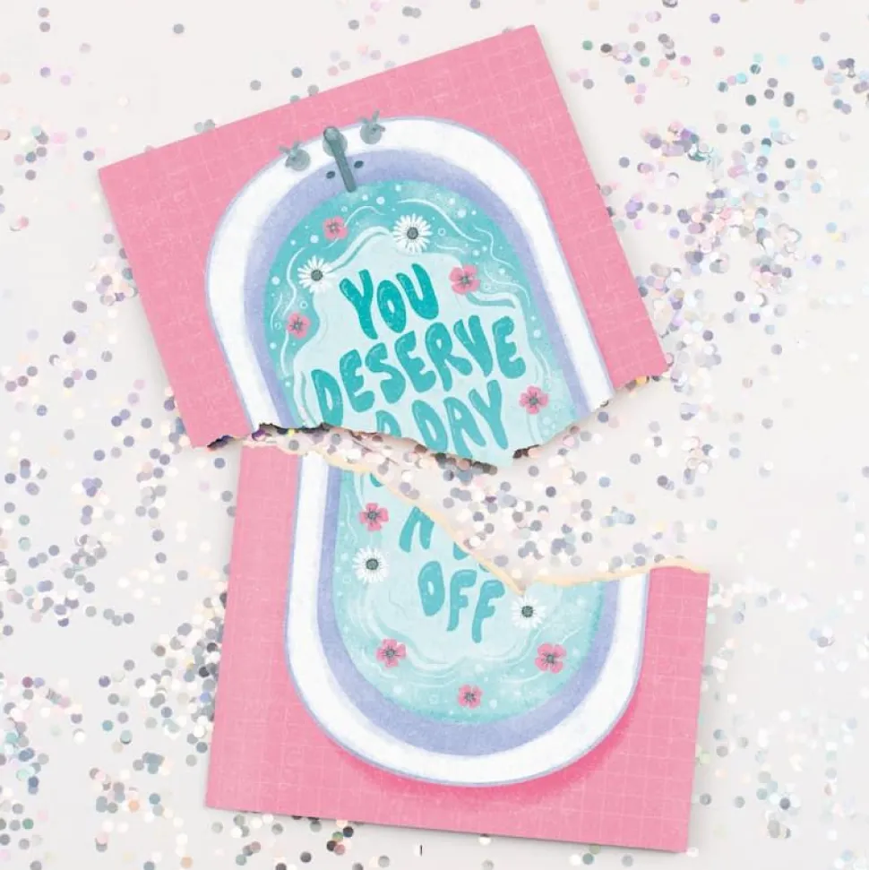 Evighetskort Musikk, med Glitter, You Deserve A Day Off (Mom, Mother, Mummy)