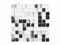 Firkantet Paljett panel backdrop sølv, 30 × 30 cm