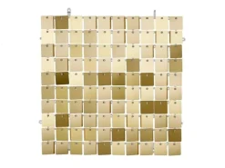 Firkantet Paljett panel backdrop lys gull, 30 × 30 cm