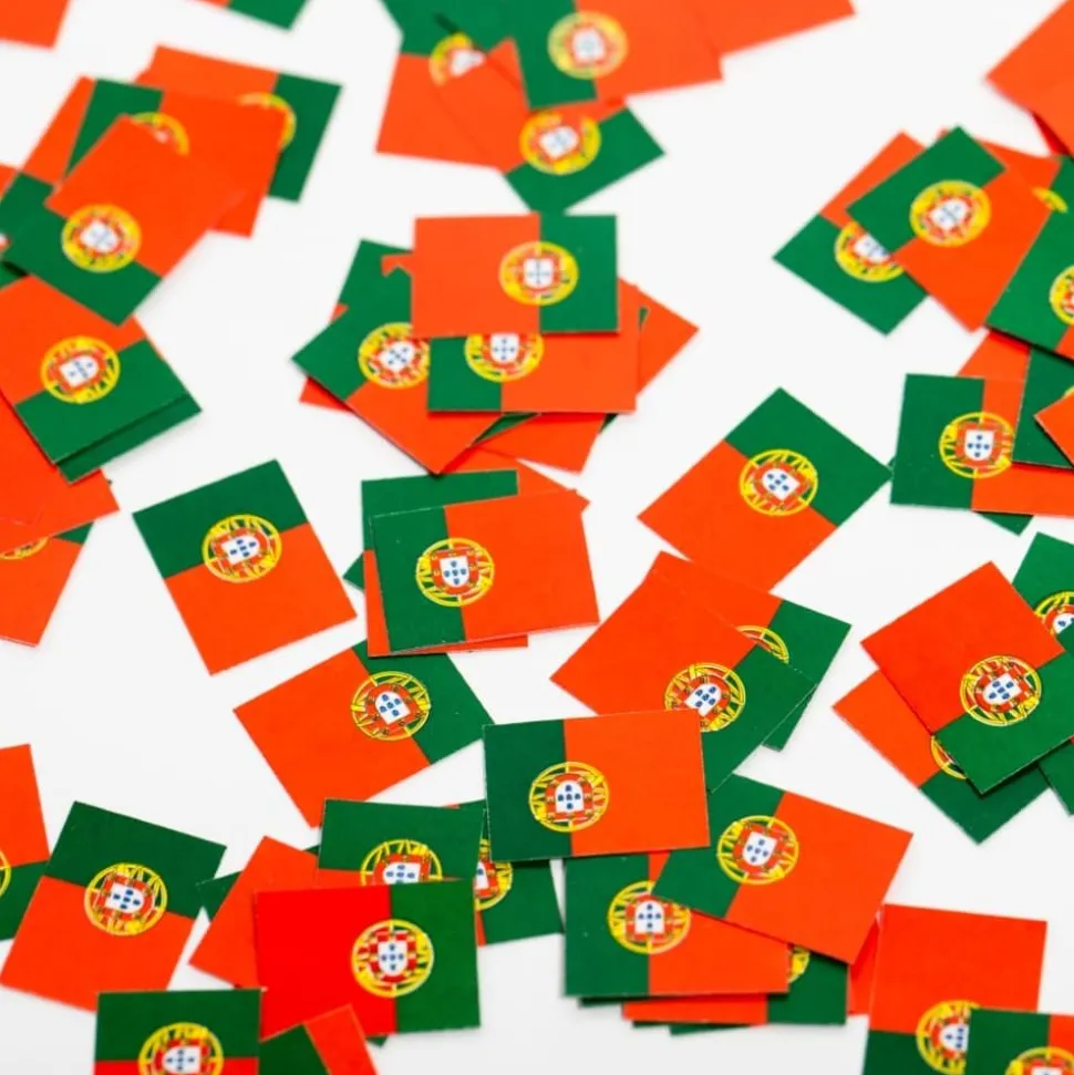Flaggkonfetti Portugal, 150 stk