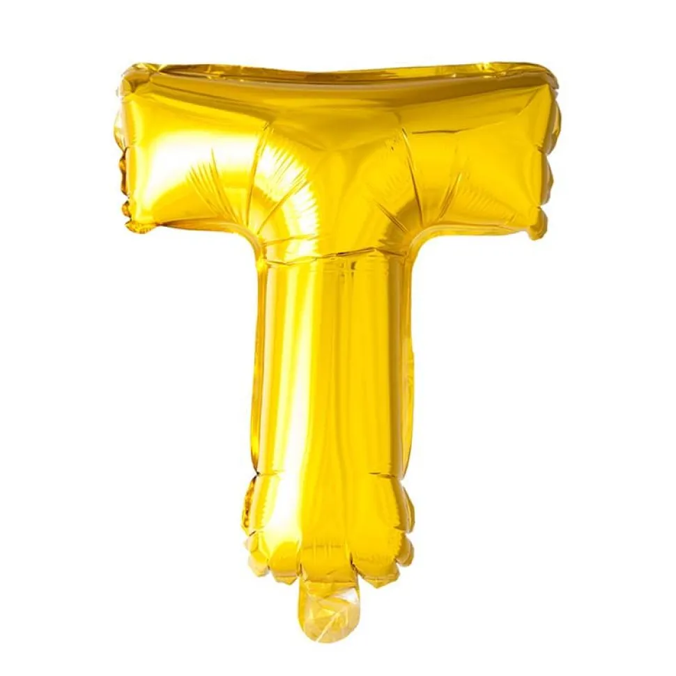 Folieballong Bokstav Gull 41cm