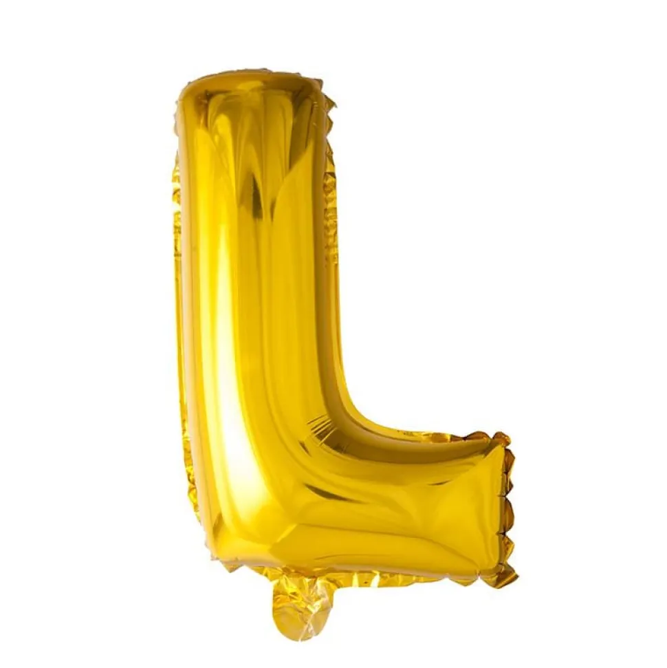 Folieballong Bokstav Gull 41cm
