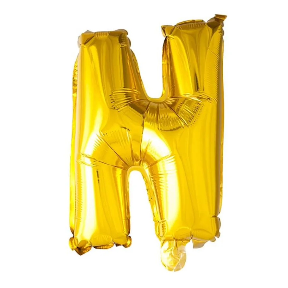 Folieballong Bokstav Gull 41cm