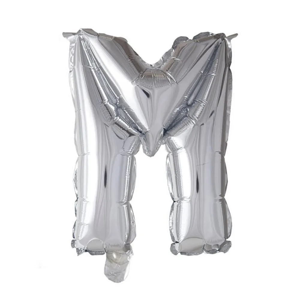 Folieballong Bokstav Sølv 41cm