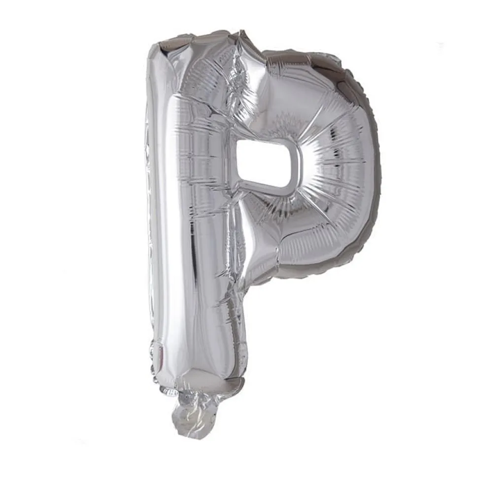 Folieballong Bokstav Sølv 41cm