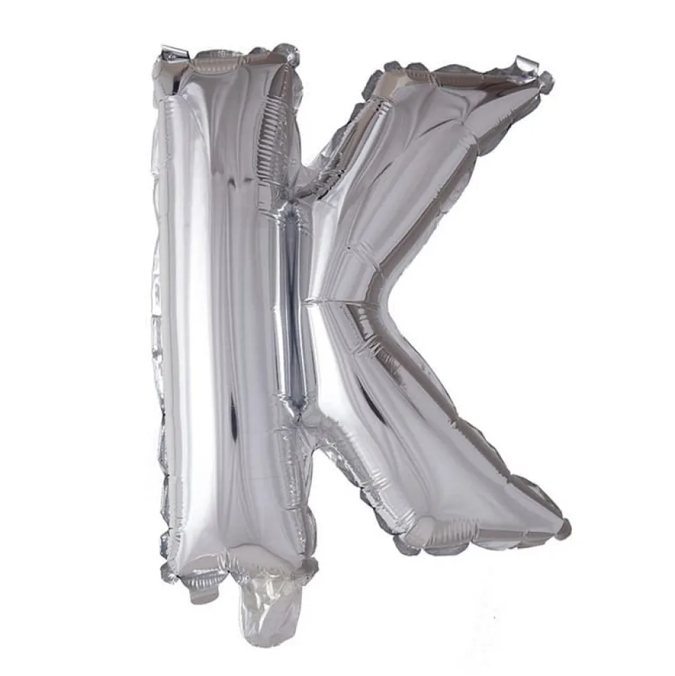 Folieballong Bokstav Sølv 41cm